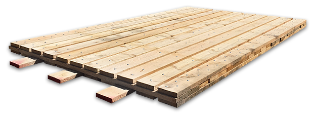 A wooden access mat